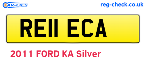 RE11ECA are the vehicle registration plates.