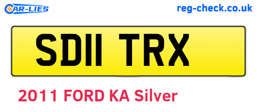 SD11TRX are the vehicle registration plates.