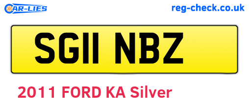 SG11NBZ are the vehicle registration plates.