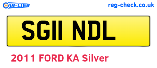 SG11NDL are the vehicle registration plates.