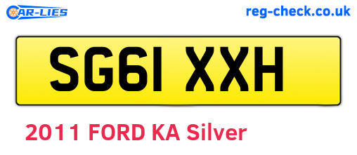 SG61XXH are the vehicle registration plates.