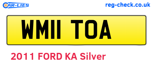 WM11TOA are the vehicle registration plates.
