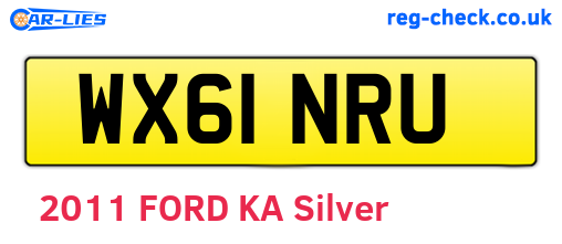 WX61NRU are the vehicle registration plates.