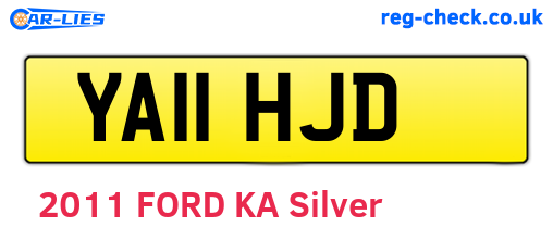 YA11HJD are the vehicle registration plates.