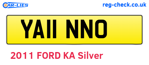 YA11NNO are the vehicle registration plates.