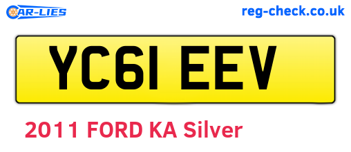 YC61EEV are the vehicle registration plates.