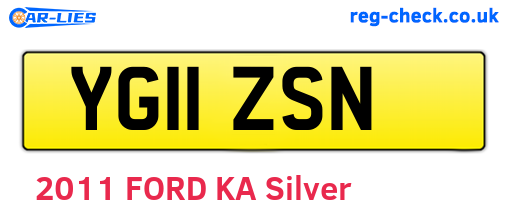 YG11ZSN are the vehicle registration plates.