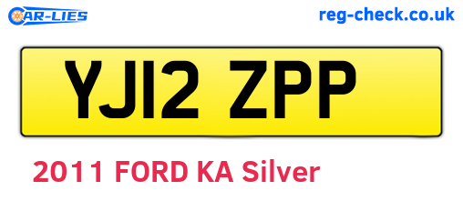 YJ12ZPP are the vehicle registration plates.