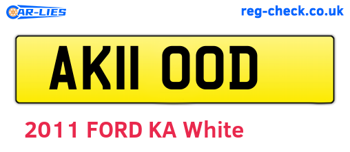 AK11OOD are the vehicle registration plates.