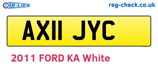 AX11JYC are the vehicle registration plates.