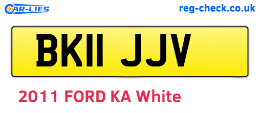 BK11JJV are the vehicle registration plates.