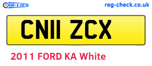 CN11ZCX are the vehicle registration plates.