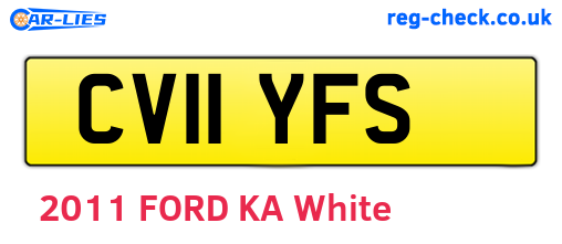 CV11YFS are the vehicle registration plates.