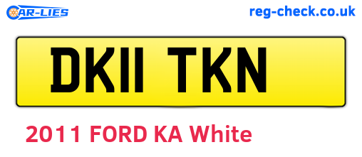 DK11TKN are the vehicle registration plates.