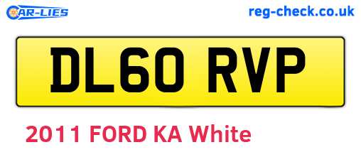 DL60RVP are the vehicle registration plates.