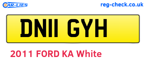DN11GYH are the vehicle registration plates.