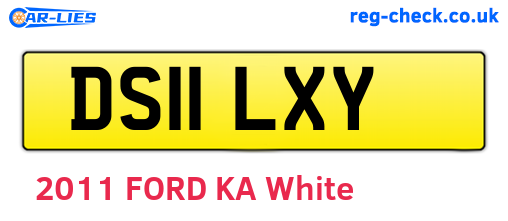 DS11LXY are the vehicle registration plates.