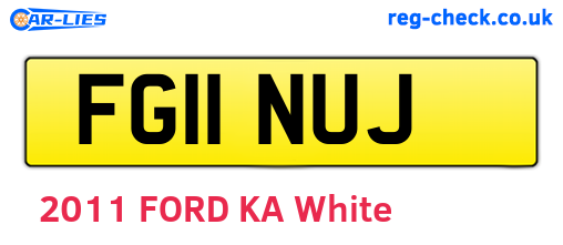 FG11NUJ are the vehicle registration plates.