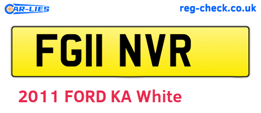 FG11NVR are the vehicle registration plates.