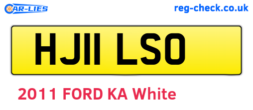 HJ11LSO are the vehicle registration plates.