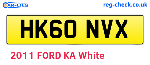 HK60NVX are the vehicle registration plates.