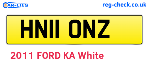 HN11ONZ are the vehicle registration plates.