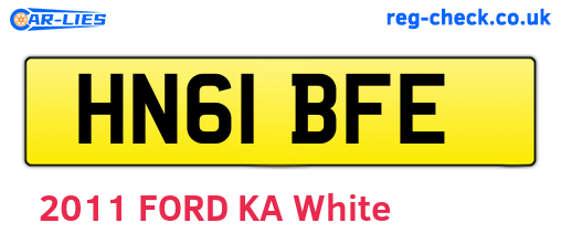 HN61BFE are the vehicle registration plates.