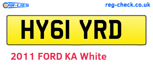 HY61YRD are the vehicle registration plates.