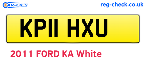 KP11HXU are the vehicle registration plates.