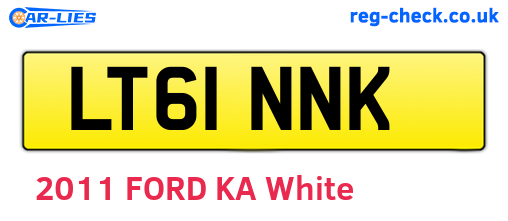 LT61NNK are the vehicle registration plates.
