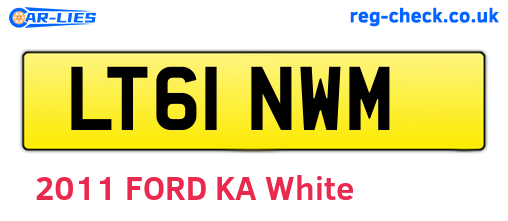 LT61NWM are the vehicle registration plates.