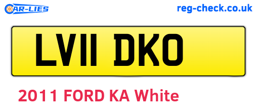 LV11DKO are the vehicle registration plates.