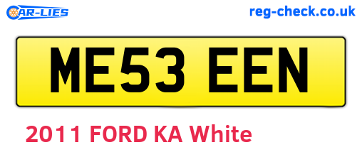 ME53EEN are the vehicle registration plates.