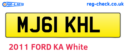 MJ61KHL are the vehicle registration plates.