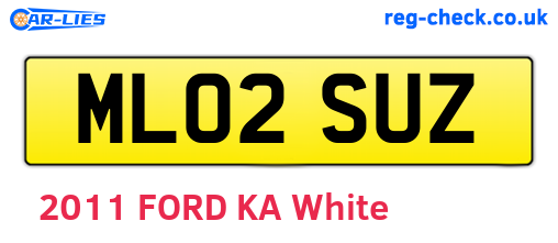 ML02SUZ are the vehicle registration plates.