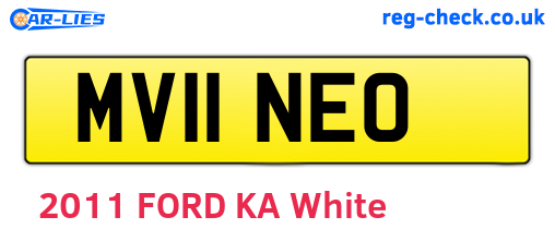 MV11NEO are the vehicle registration plates.