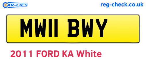 MW11BWY are the vehicle registration plates.
