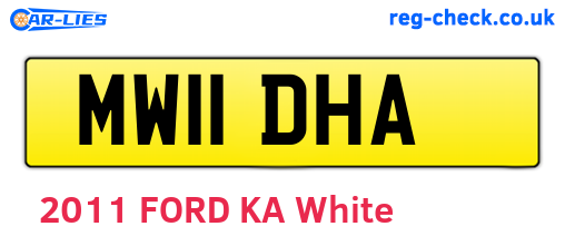 MW11DHA are the vehicle registration plates.