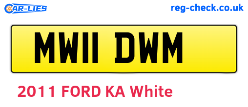 MW11DWM are the vehicle registration plates.