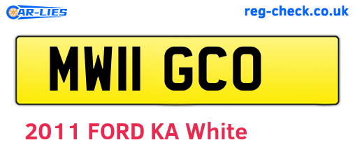 MW11GCO are the vehicle registration plates.