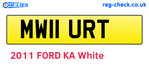 MW11URT are the vehicle registration plates.