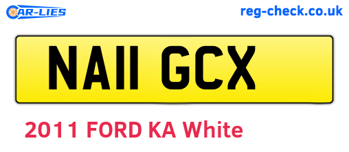 NA11GCX are the vehicle registration plates.