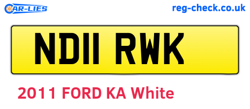 ND11RWK are the vehicle registration plates.