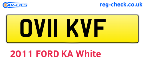 OV11KVF are the vehicle registration plates.