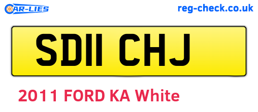 SD11CHJ are the vehicle registration plates.