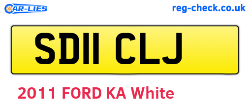 SD11CLJ are the vehicle registration plates.