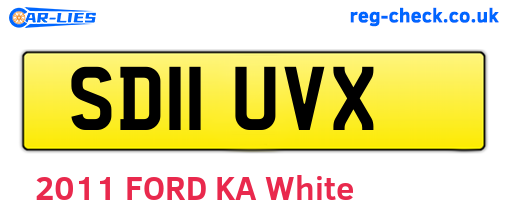 SD11UVX are the vehicle registration plates.