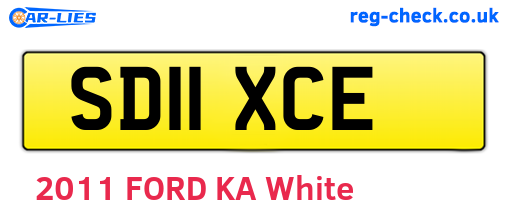 SD11XCE are the vehicle registration plates.