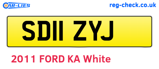 SD11ZYJ are the vehicle registration plates.