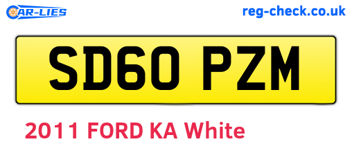 SD60PZM are the vehicle registration plates.